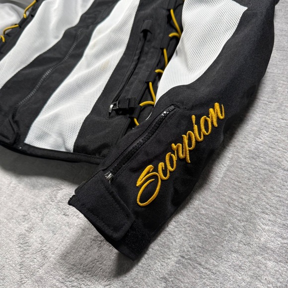 Scorpion EXO Motorcycle Jacket Womans Medium Black Leather Riding Biker Moto - Picture 2 of 16